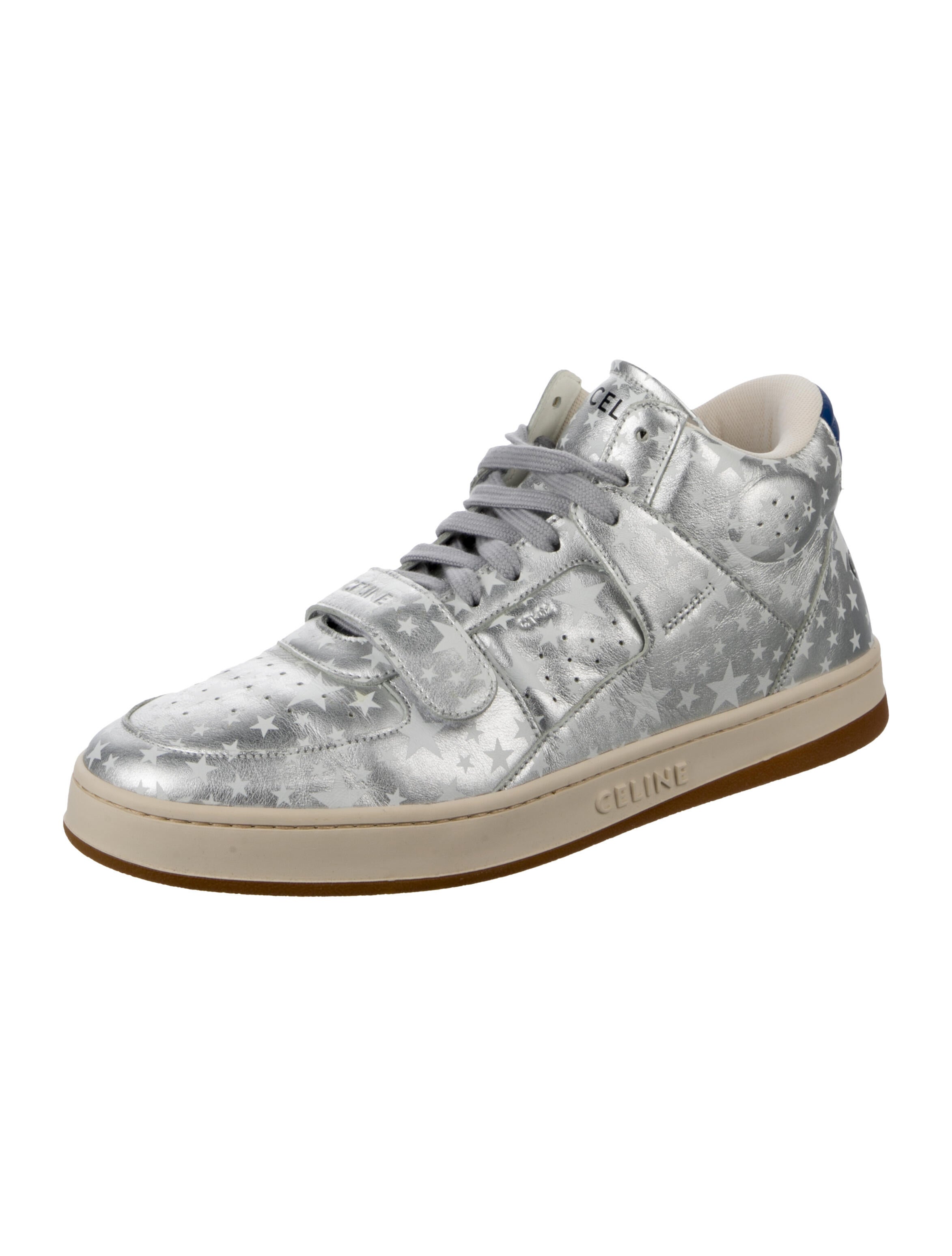 Celine Leather Printed Sneakers