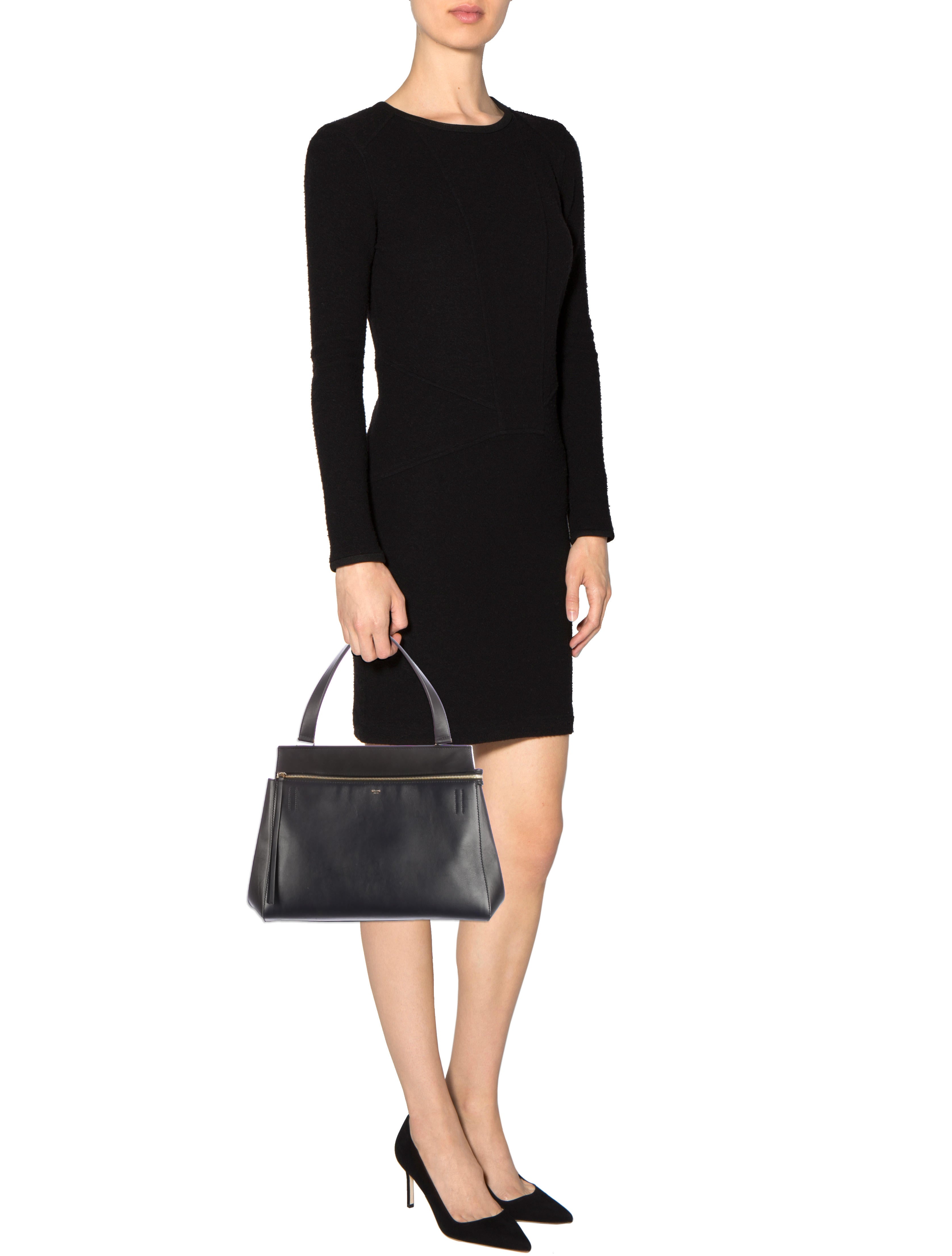 Celine Céline Medium Edge Bag Blue Handle Bags, Handbags CEL30152