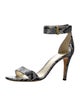 Celine Leather Animal Print Sandals