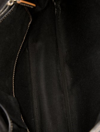 Celine Leather-Trimmed Macadam Messenger Bag