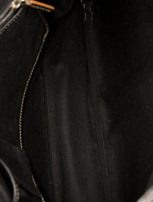 Celine Leather-Trimmed Macadam Messenger Bag