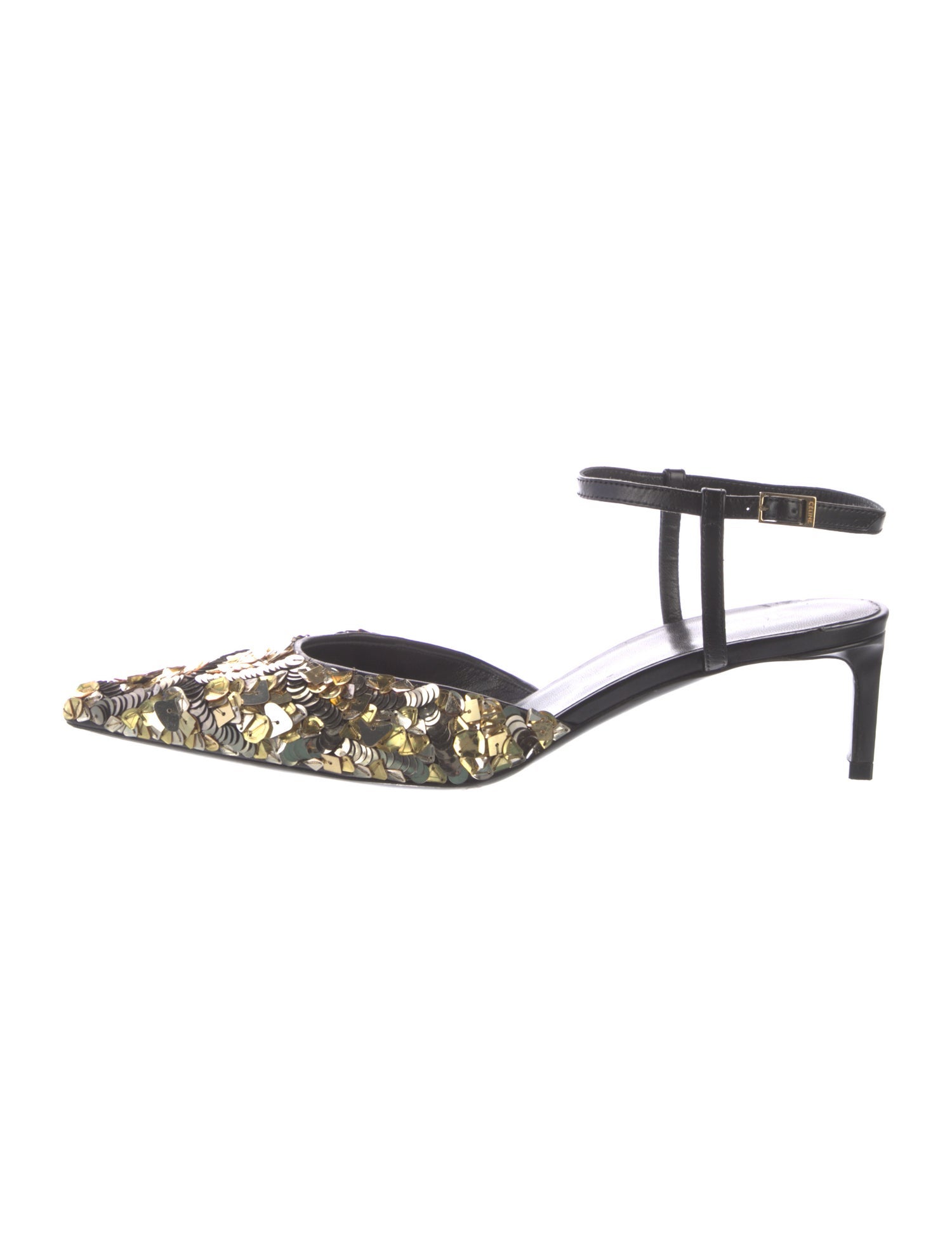 Celine Sequins Sequin Embellishments Slingback Pumps