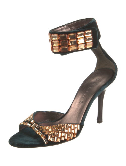 Celine Suede Printed Sandals