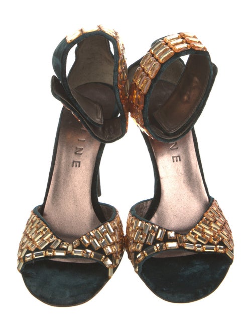 Celine Suede Printed Sandals