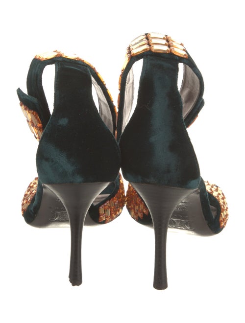 Celine Suede Printed Sandals