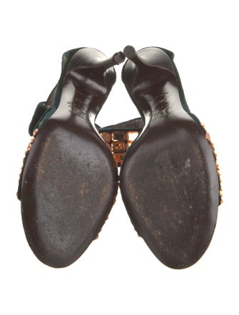 Celine Suede Printed Sandals