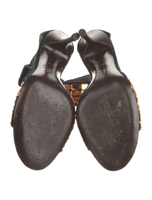 Celine Suede Printed Sandals