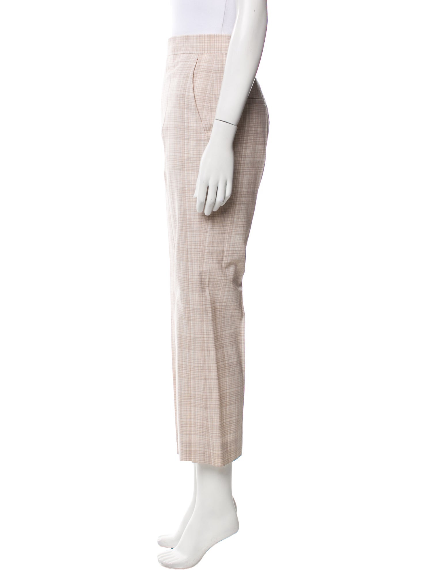 Celine Plaid Print Wide Leg Pants