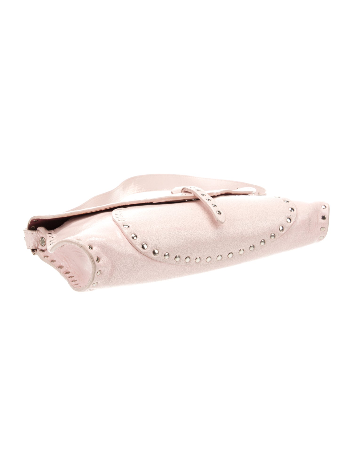 Celine Studded Leather Poulbot Shoulder Bag - Pink Shoulder Bags