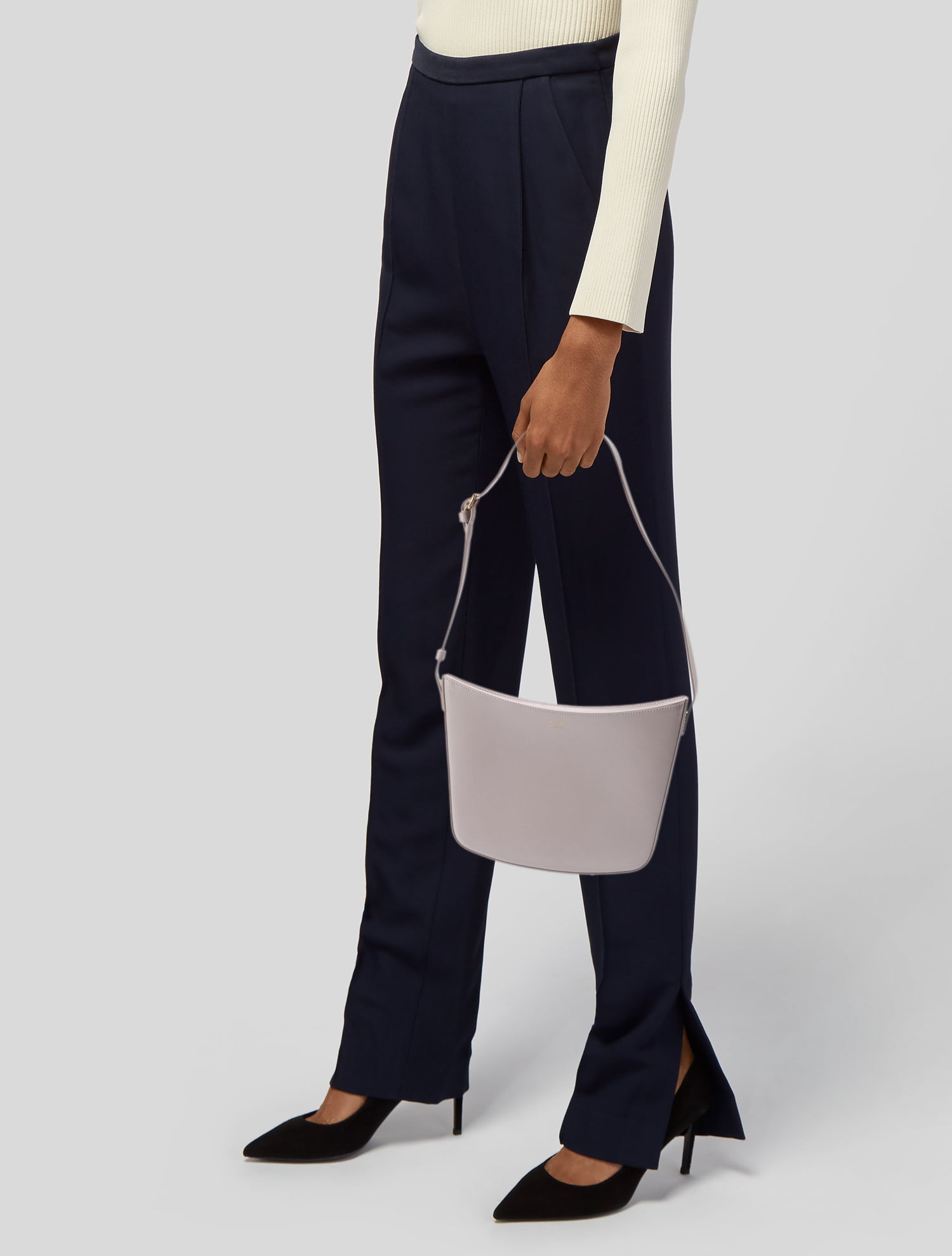 Celine Leather Medium Croque Medium 2022 - Pink Shoulder