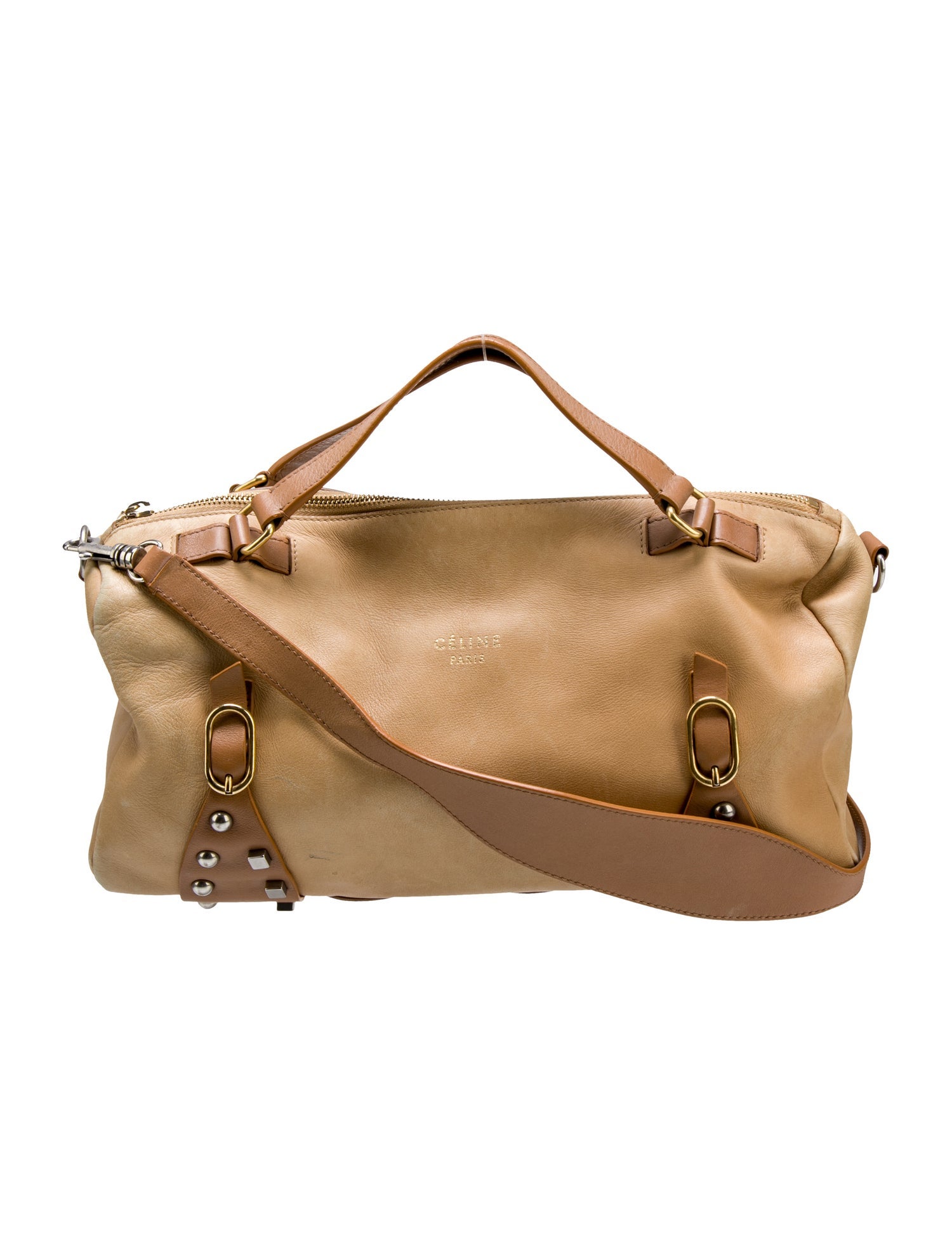 Celine Leather Top Handle Bag - Neutrals Handle Bags, Handbags ...