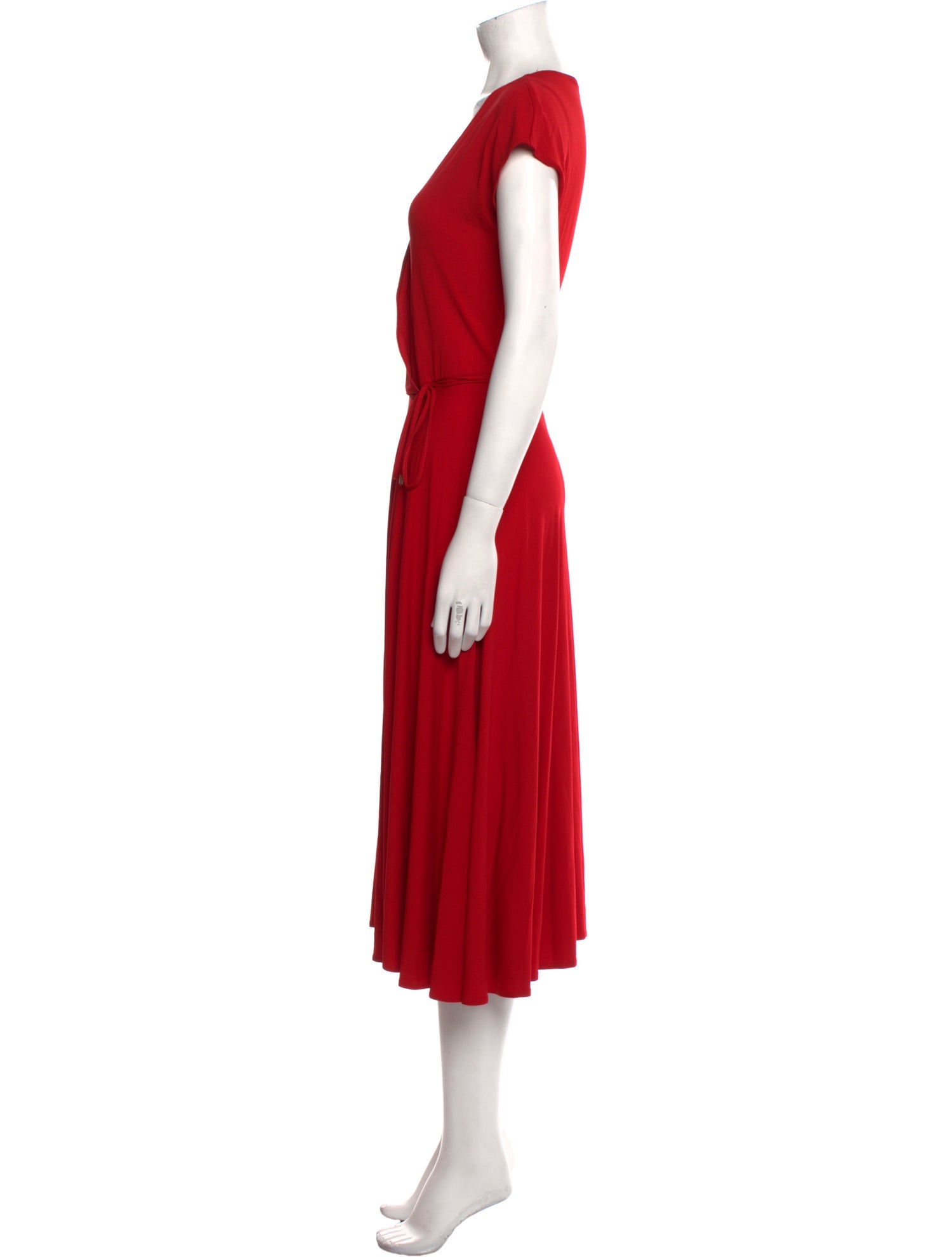 Celine V-Neck Midi Length Dress