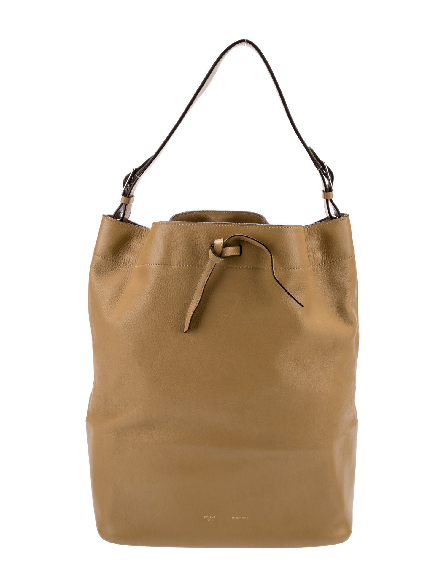Celine Leather Seau Drawstring Tote