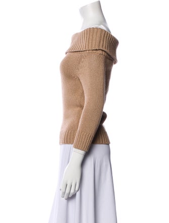 Celine Silk Off-The-Shoulder Sweater