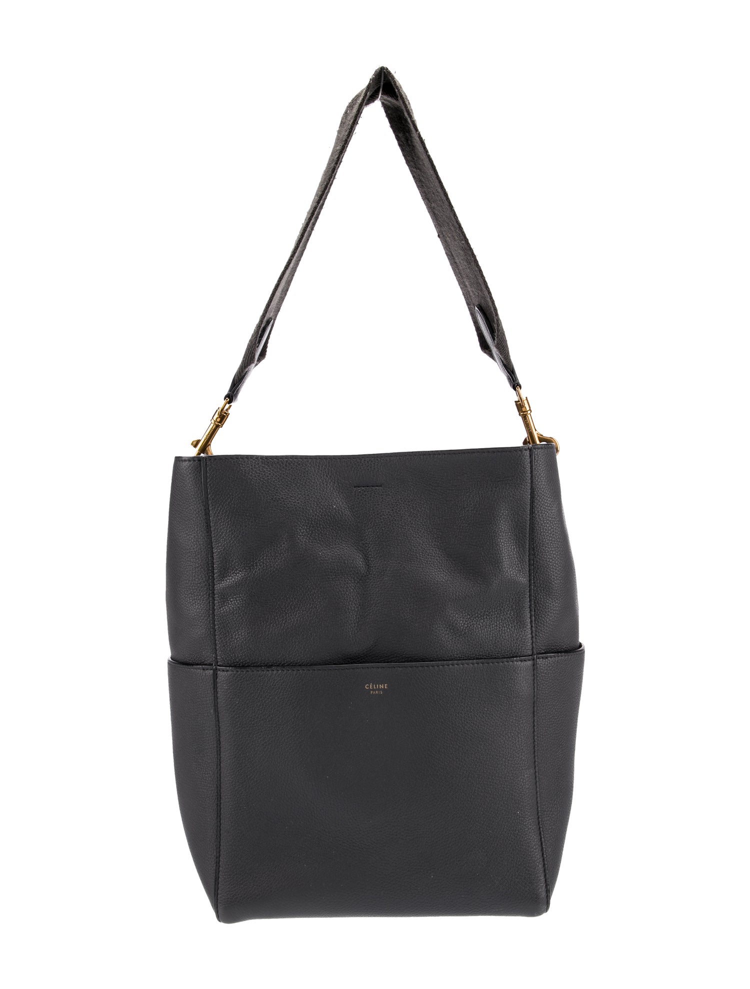 Celine Leather Seau Sangle