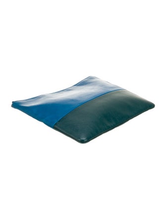 Celine Leather Bi-Color Blue Peacock