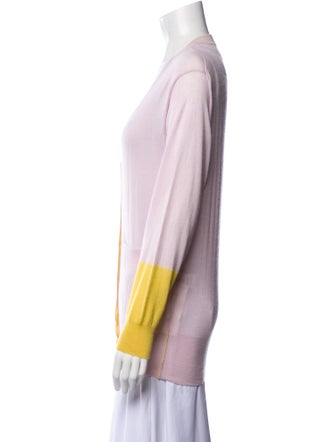 Celine Cashmere Colorblock Pattern Sweater