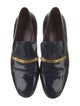 Celine Patent Leather Chain-Link Accents Loafers