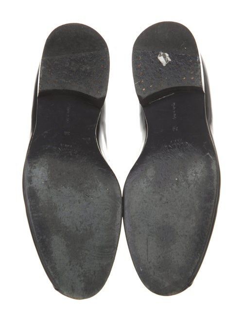 Celine Patent Leather Chain-Link Accents Loafers