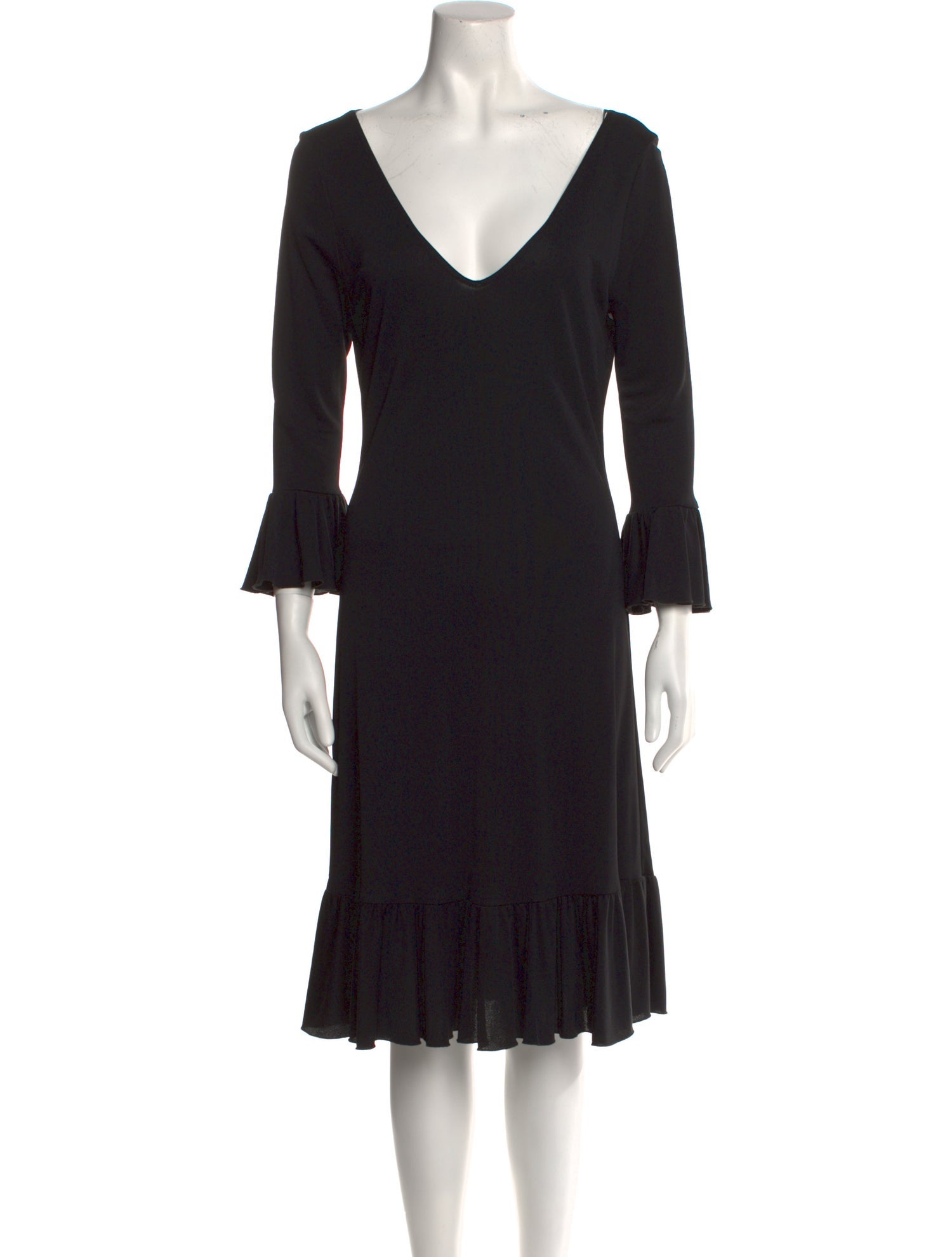 Celine V-Neck Midi Length Dress