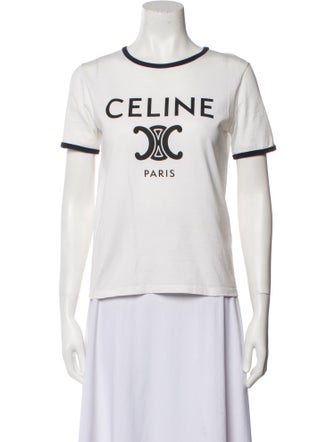 Celine Graphic Print Crew Neck T-Shirt