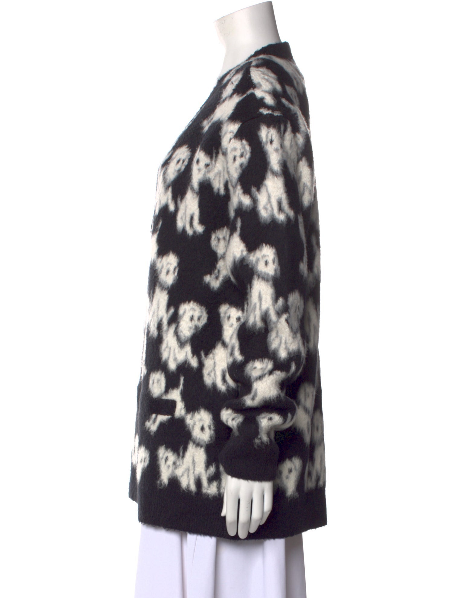 Celine Printed Plunge Neckline Sweater w/ Tags