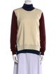 Celine Wool Colorblock Pattern Sweater