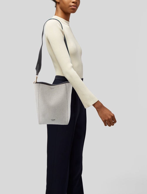 Celine Canvas Seau Sangle Small