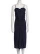 Celine Square Neckline Midi Length Dress