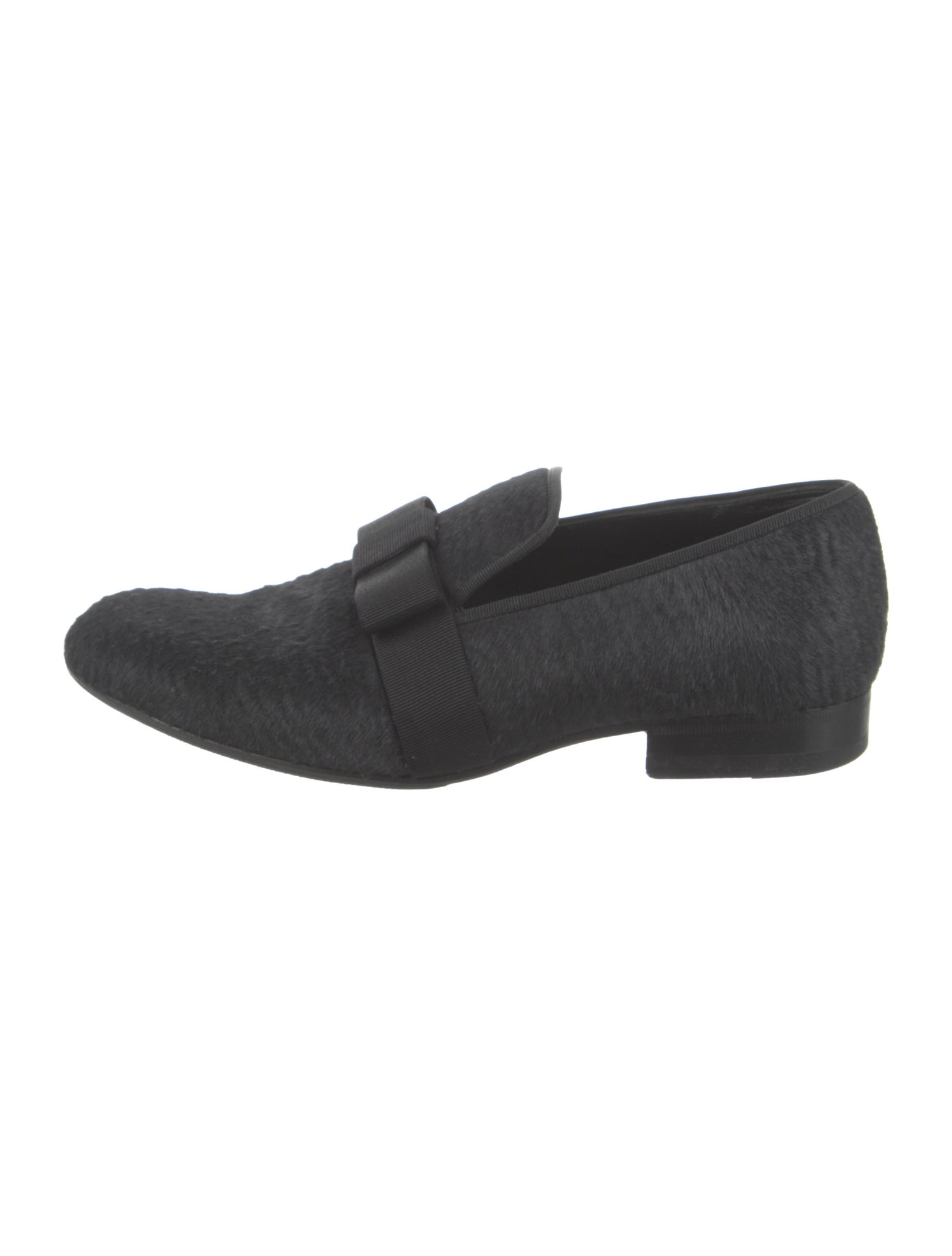 Celine Ponyhair Bow Accents Loafers
