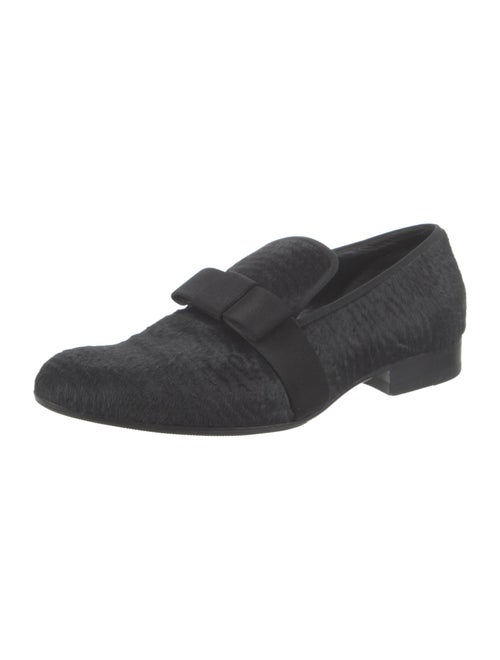 Celine Ponyhair Bow Accents Loafers
