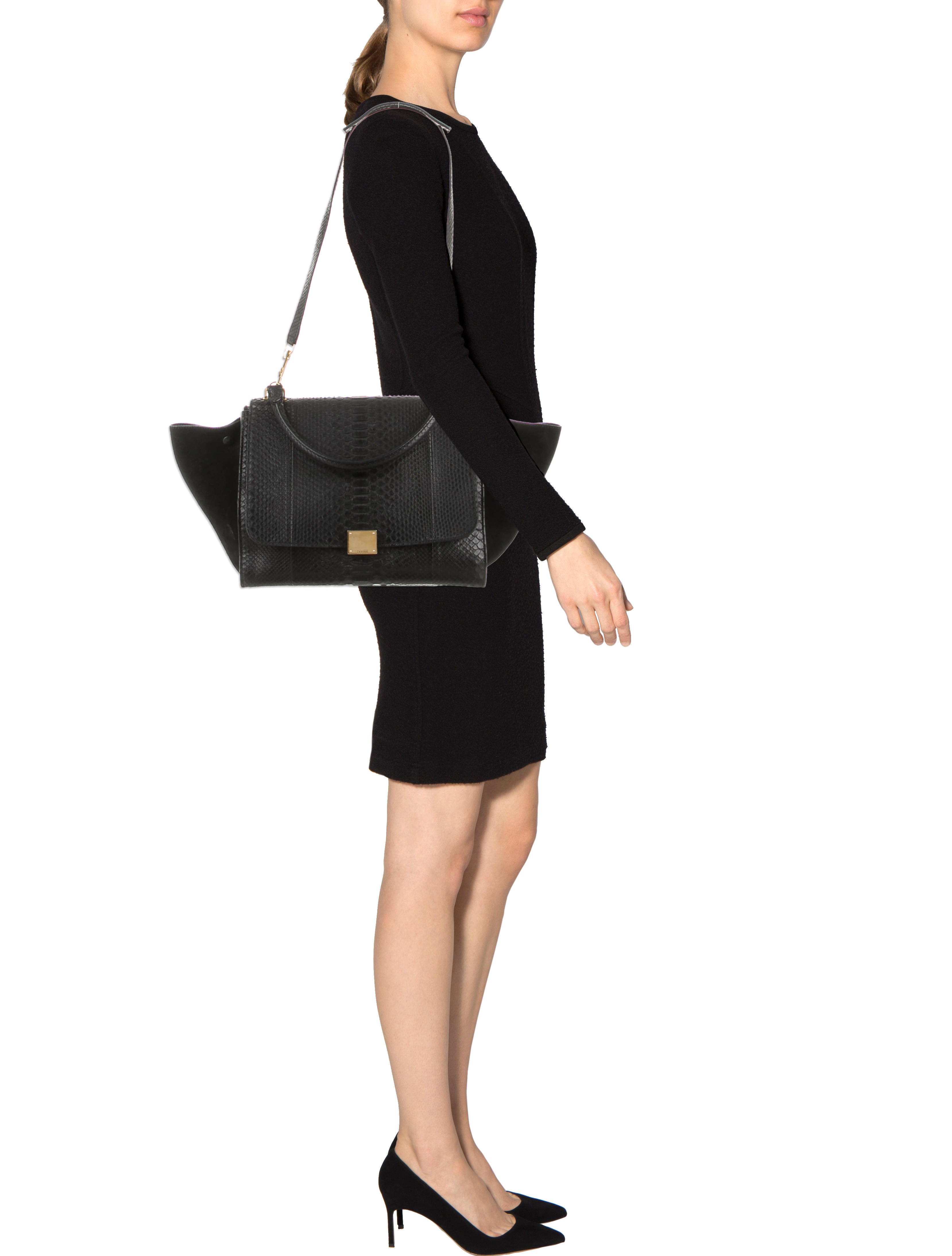 Celine Céline Python Medium Trapeze