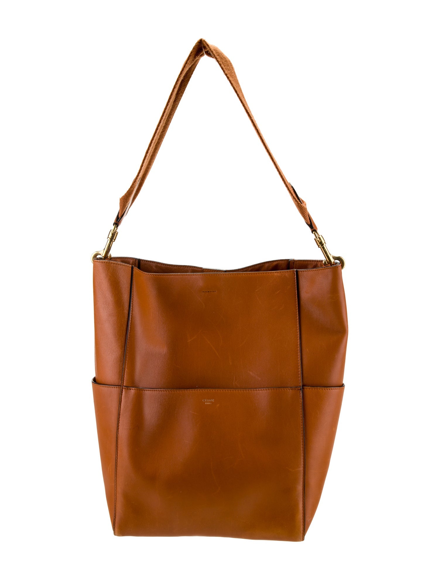 Celine Leather Seau Sangle Medium