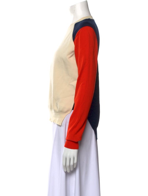 Celine Wool Colorblock Pattern Sweater