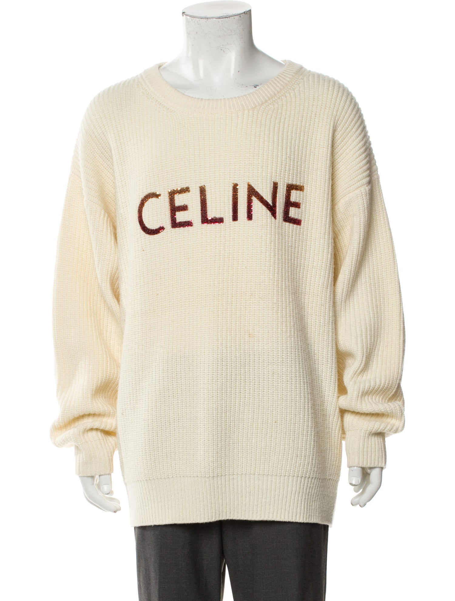 Celine Wool Graphic Print Pullover