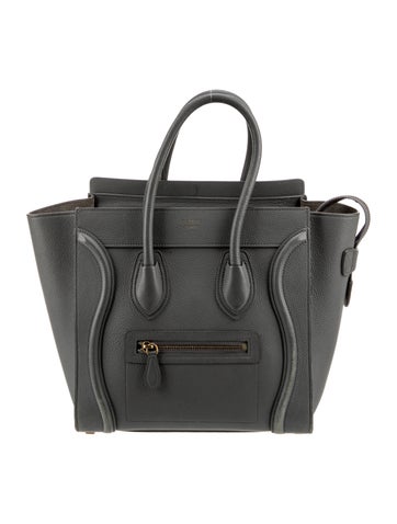 Celine Totes Leather Luggage Micro