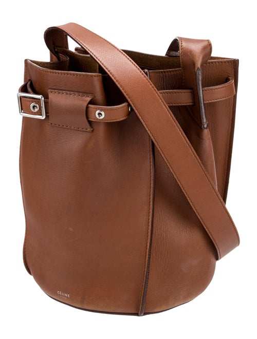 Celine Leather Big Bucket w/Strap