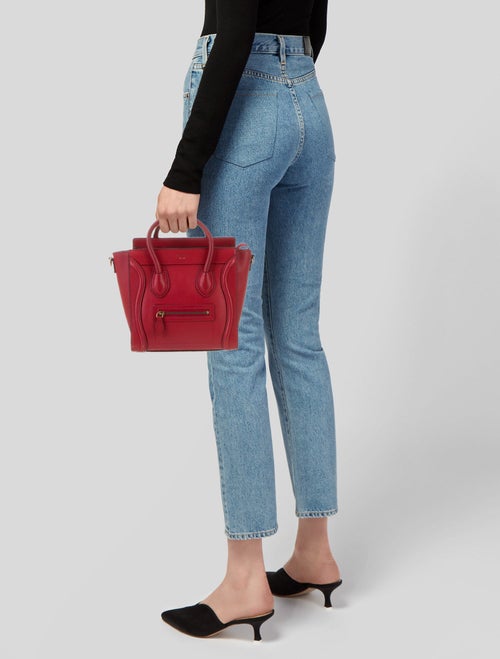 Celine Leather Luggage Nano