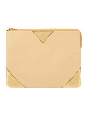 Celine Lambskin Bicolor Coeur Pouch