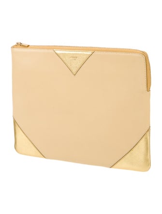 Celine Lambskin Bicolor Coeur Pouch