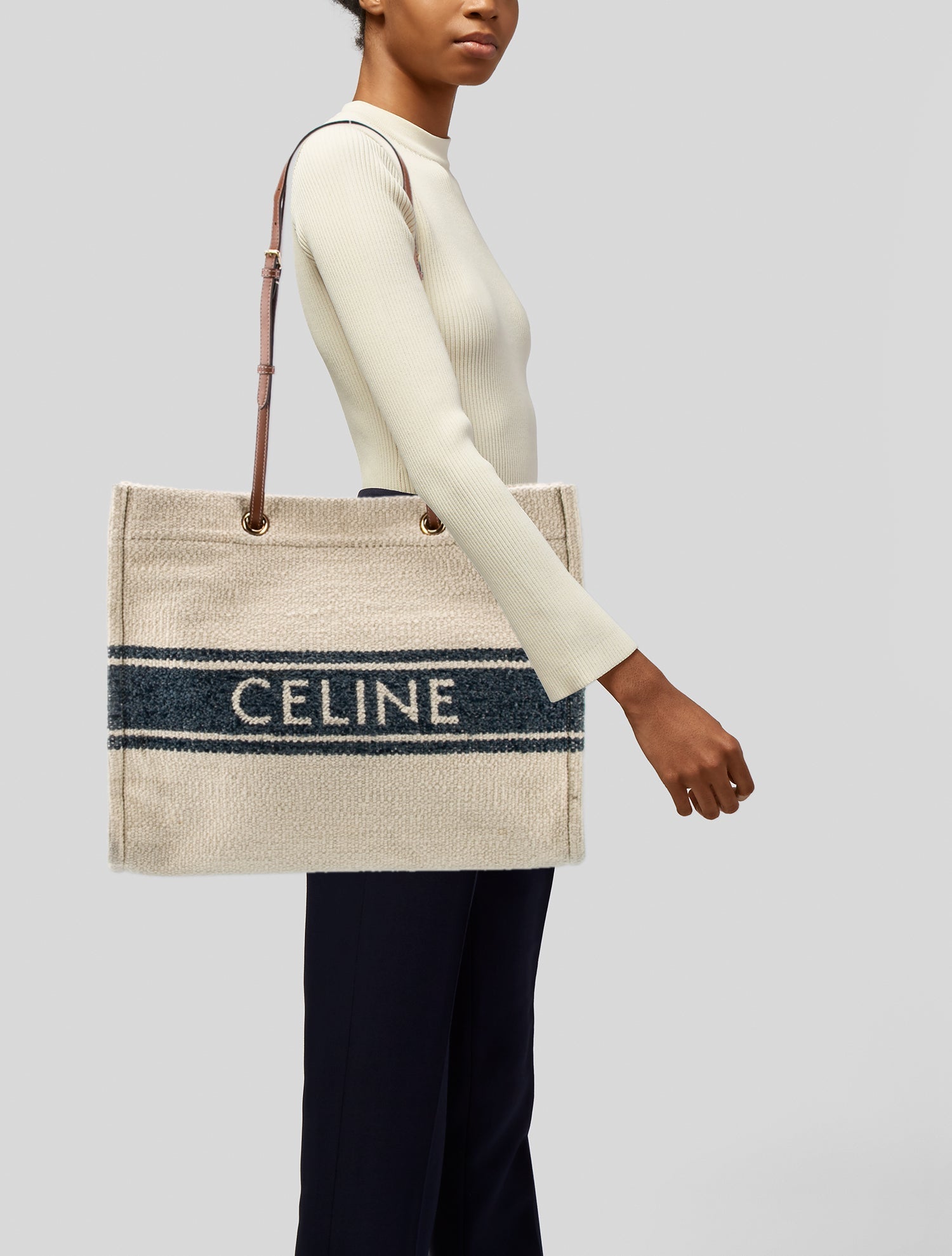 Celine Wool Cabas Horizontal 2021