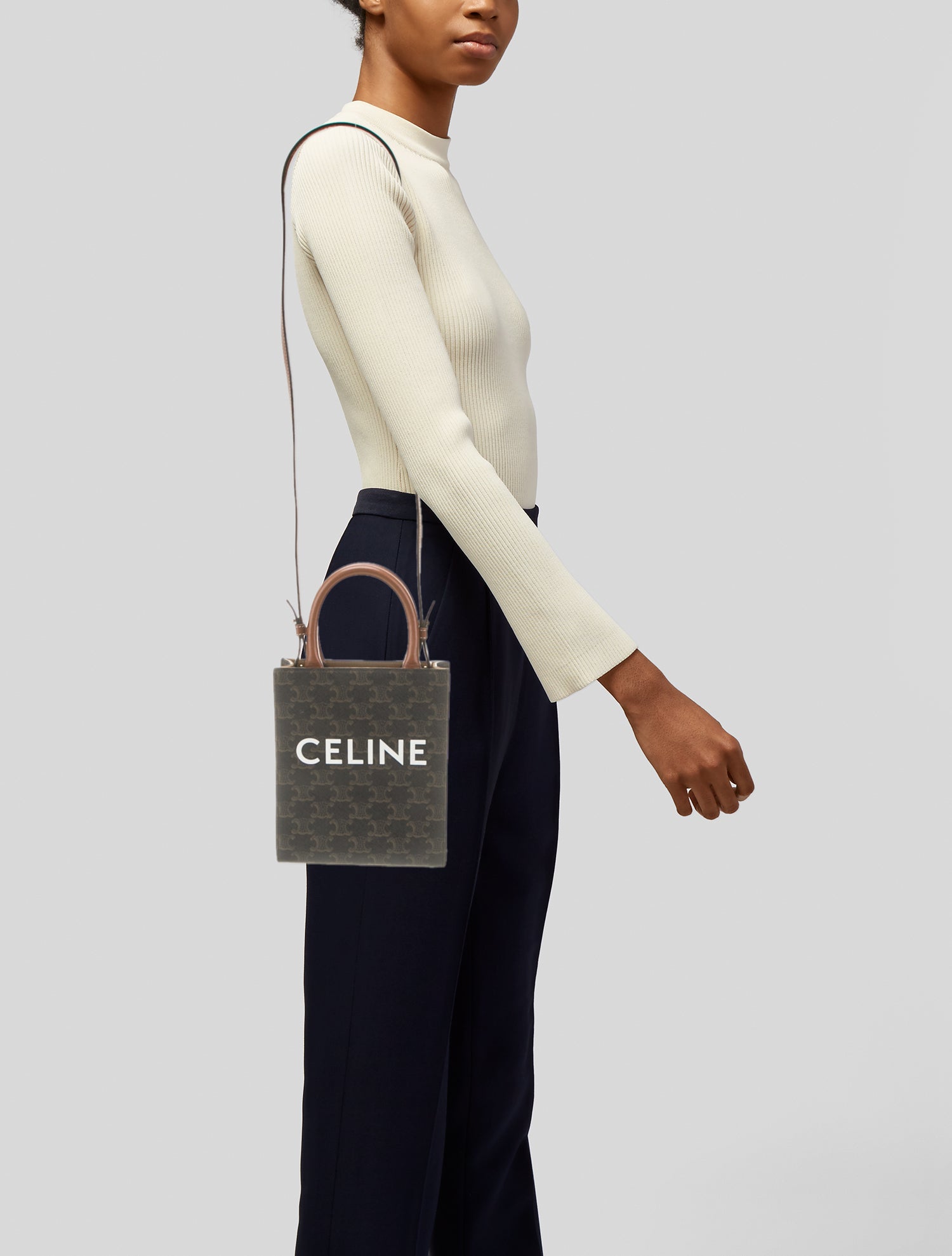 Celine Triomphe Vertical Cabas Mini