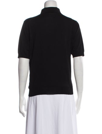 Celine Wool Short Sleeve Polo