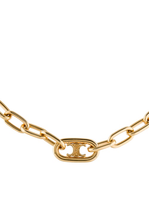 Celine Triomphe Link Choker Chain Necklace