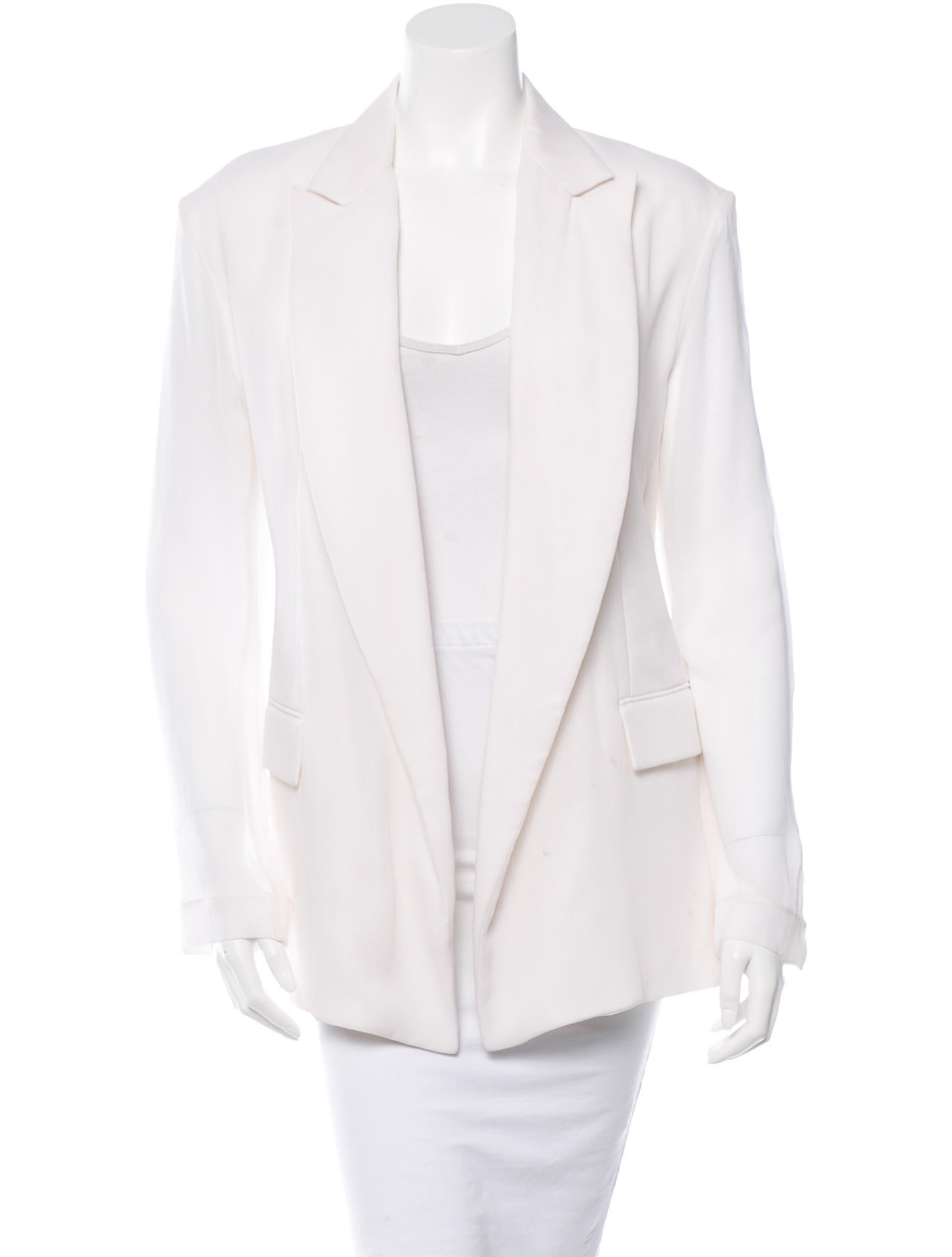 sheer white blazer