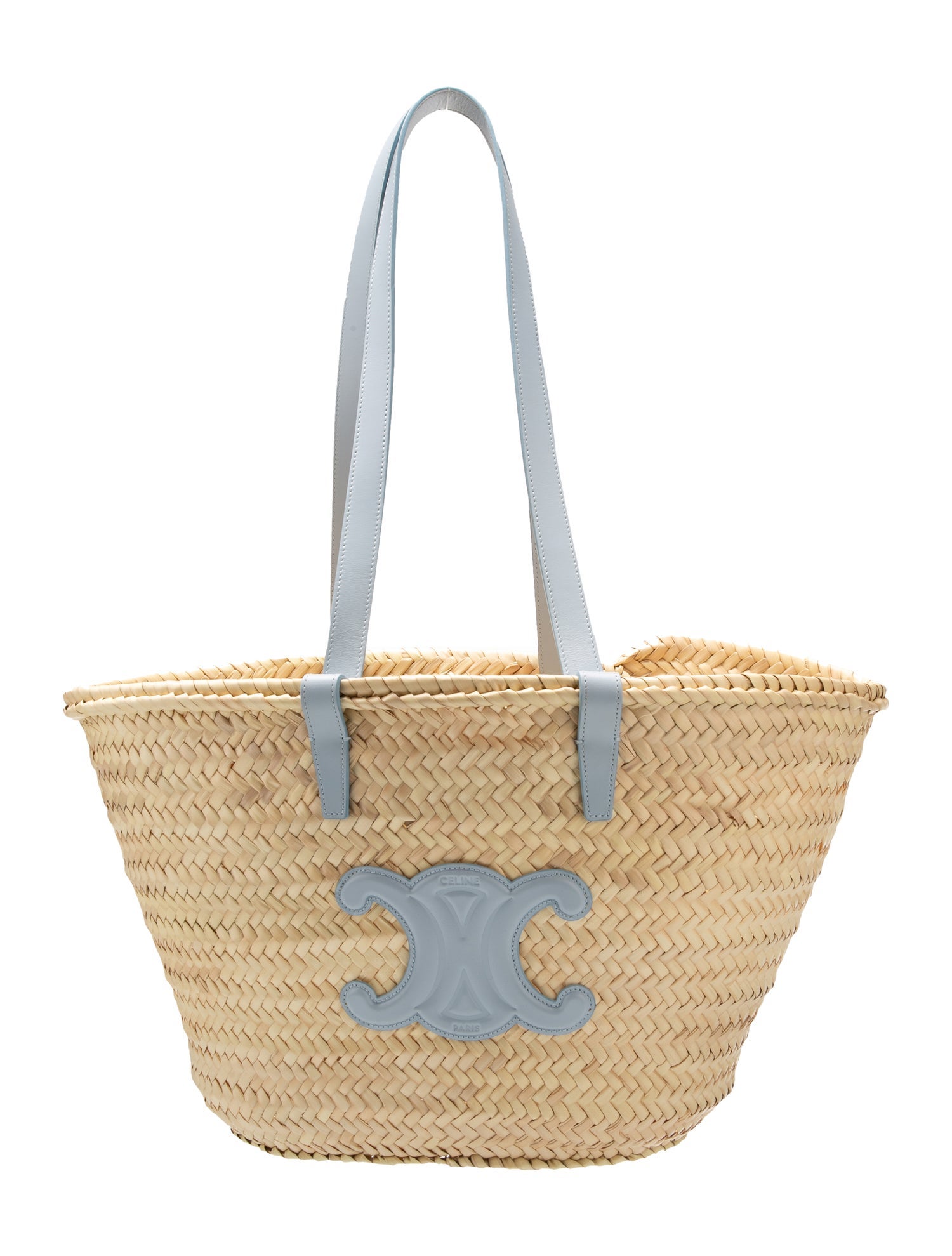 【関税&送料込】Celine Panier Bag In Raffia STRIPED COUFFIN CELINE CLASSIC PANIER IN RAFFIA AND CALFSKIN