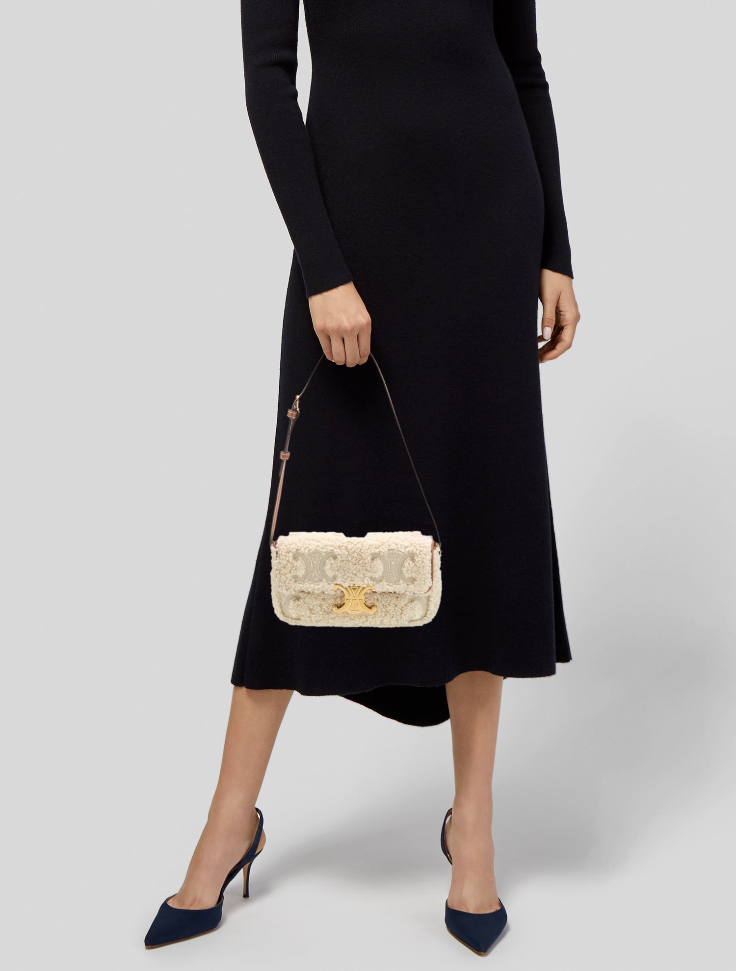 Celine Shearling Claude Triomphe 2023