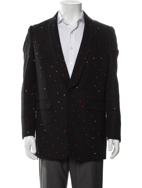 Celine Wool Polka Dot Print Blazer