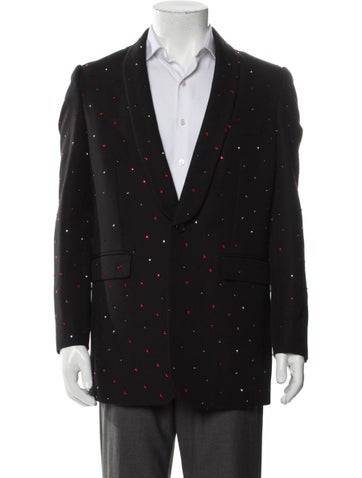 Celine Suiting Wool Polka Dot Print Blazer Us38, It48 | M