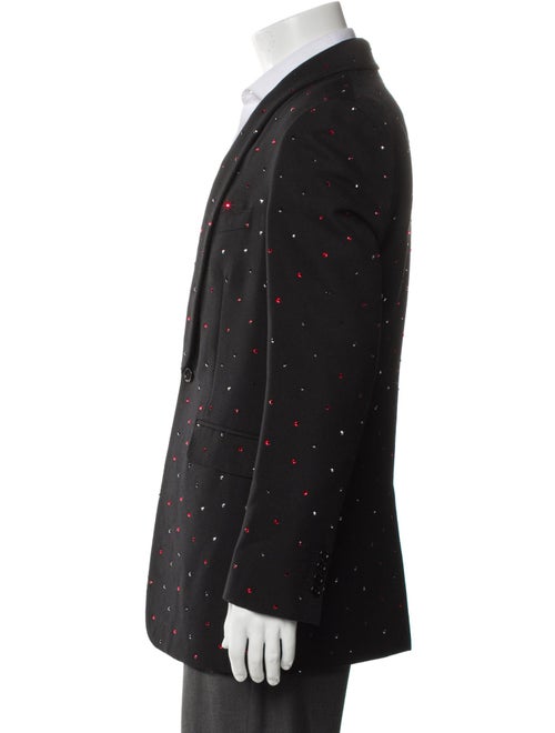Celine Wool Polka Dot Print Blazer
